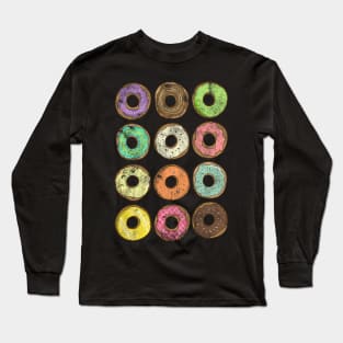 Colorful Donuts Long Sleeve T-Shirt